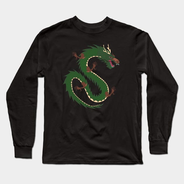 Dragon Long Sleeve T-Shirt by Alekvik